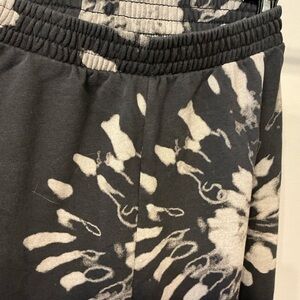 Black and White Tie-Dye Joggers